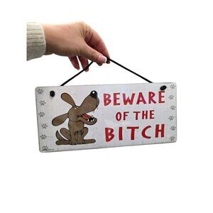 Beware of the witch funny sign